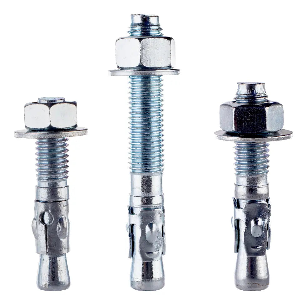 Perno de Anclaje Zincado 3/8" y 1/2" — Todas las Medidas — Venta por Unidad