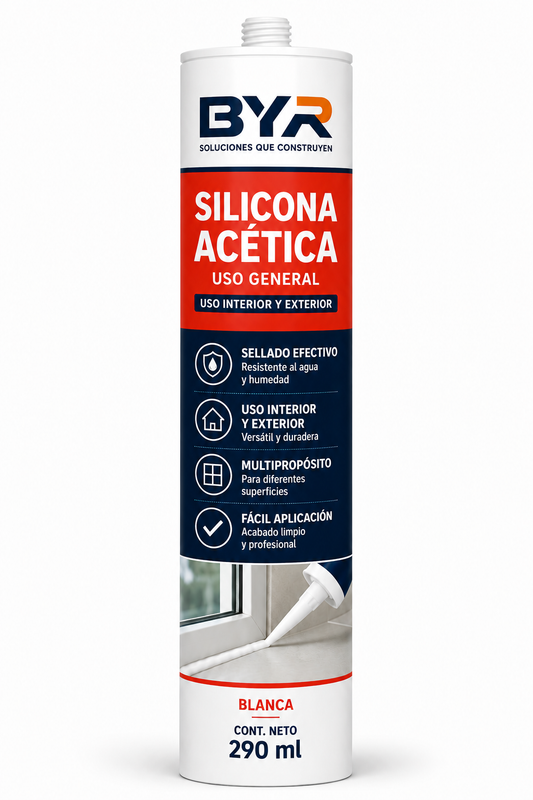 Silicona Acética Blanca 300 ml — Baño y Cocina