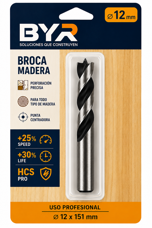 Broca para madera 12mm