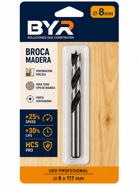 Broca para madera 8mm