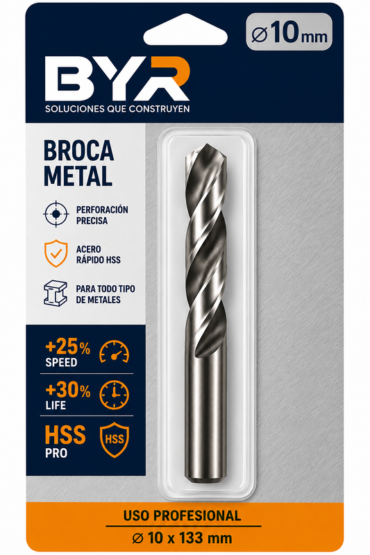 Broca para metal HSS 10mm