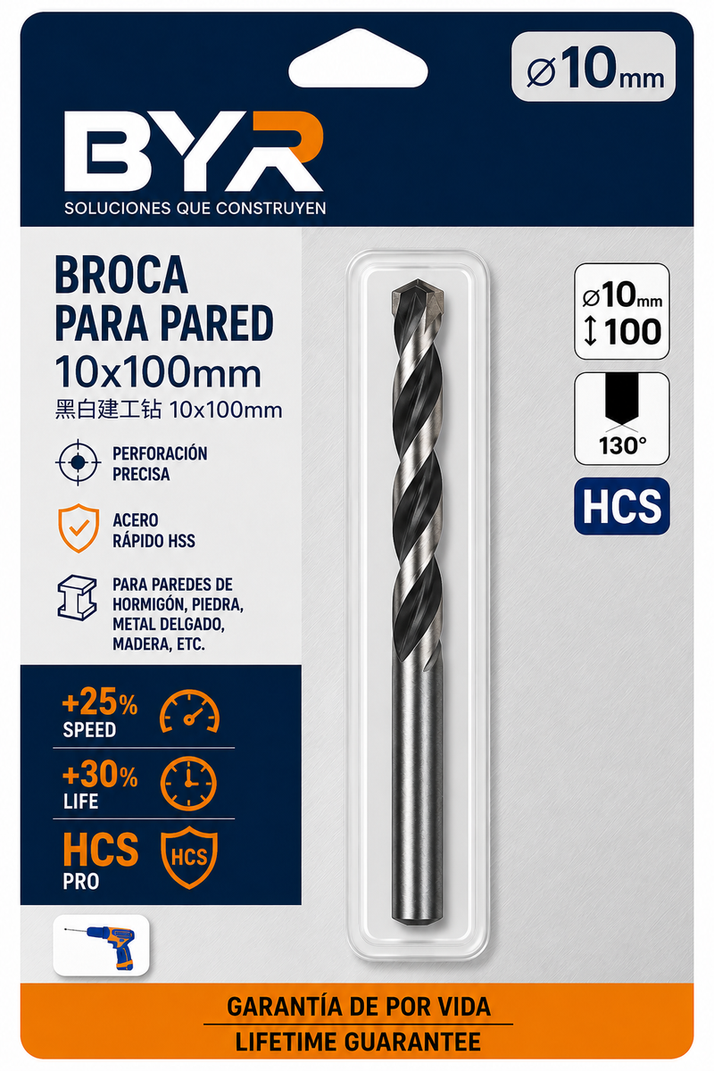 Broca para concreto widia 10mm