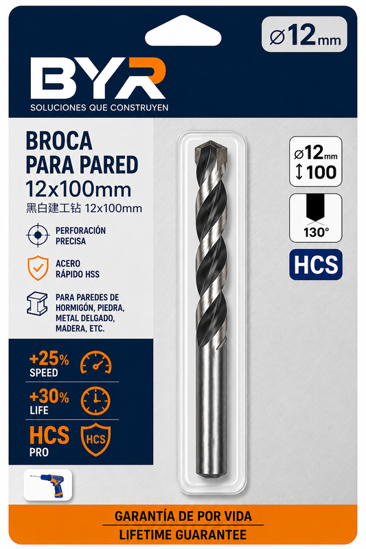 Broca para concreto widia 12mm