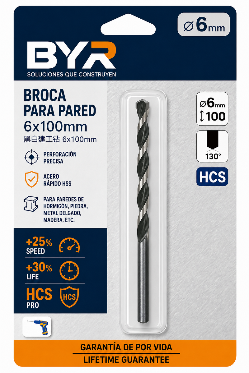 Broca para concreto widia 6mm