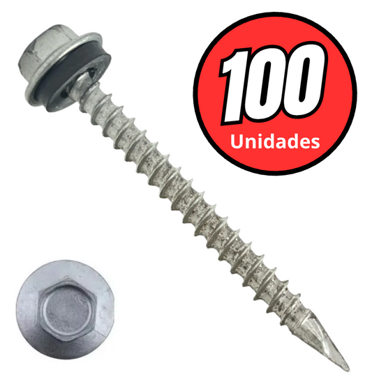 Tornillo punta espada hexagonal con golilla 10x1 1/2 zincado Ferreconce