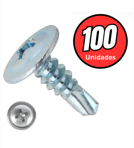 Tornillo Cabeza Lenteja Punta Fina 8x1/2 Zincado – Bolsa 100