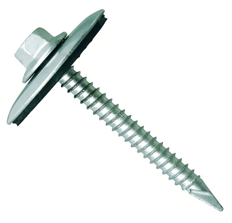 Tornillo para Policarbonato Hexagonal con Golilla Ancha espada 10x1 1/2 – Bolsa 100 unidades