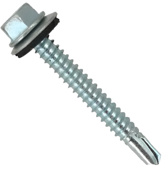Tornillo Autoperforante Punta Broca Hexagonal con Golilla 12x2 1/2 – Bolsa 100 unidades