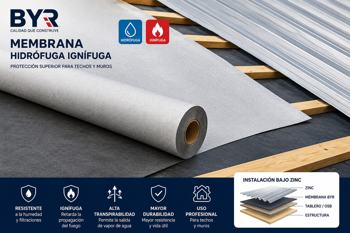 Membrana Hidrófuga 30 m² - Rollo Impermeable para Techo y Muro