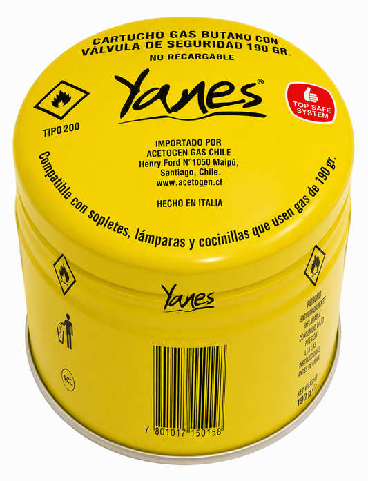 Gas Yanes 190 Gramos