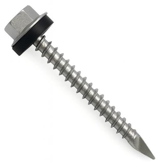 Tornillo Punta Espada Hexagonal con Golilla 10x1 1/2 Zincado – Bolsa 100 unidades