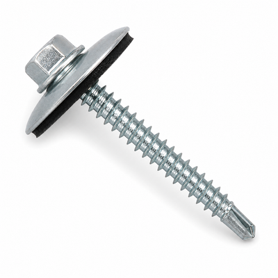 Tornillo Hexagonal Punta Broca para Policarbonato con Golilla Ancha