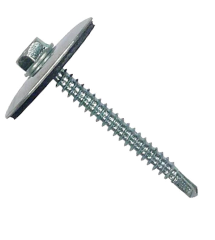 Tornillo hexagonal punta broca para policarbonato c/g ancha 12 x 2" 100 unidades