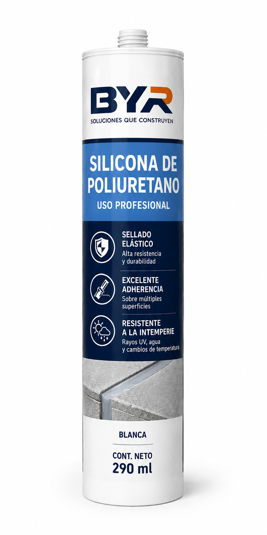 Silicona Poliuretano Blanca — Tubo 290 ml