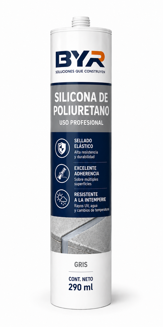 Silicona Poliuretano Gris Tubo 290ml