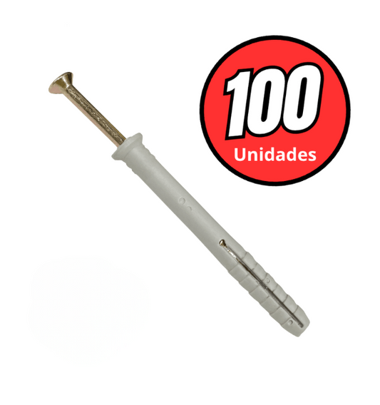 Tarugo Clavo 6x40mm Fijación Rápida Concreto Ladrillo Muro