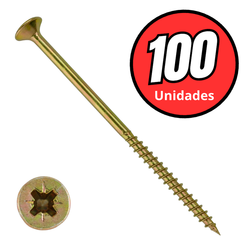 Tornillo turbo madera M6x100 PH3 Ferreconce bolsa 100 unidades