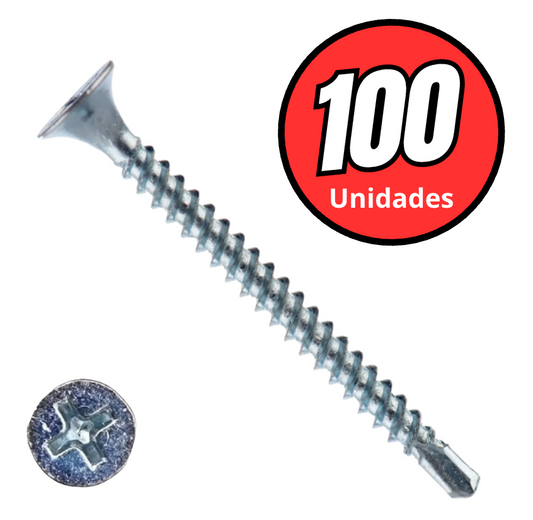 Tornillo volcanita punta broca 6x1 1/4 autoperforante Ferreconce bolsa 100 unidades